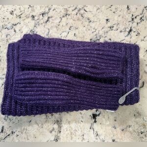 GAP NWT Purple Infinity Scarf & Wrist/Arm Warmers Set